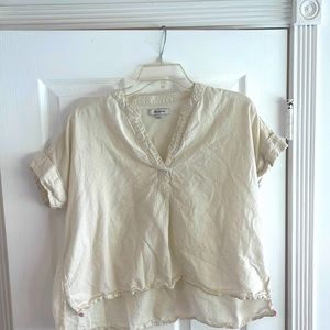 Madewell ivory gauze shirt.